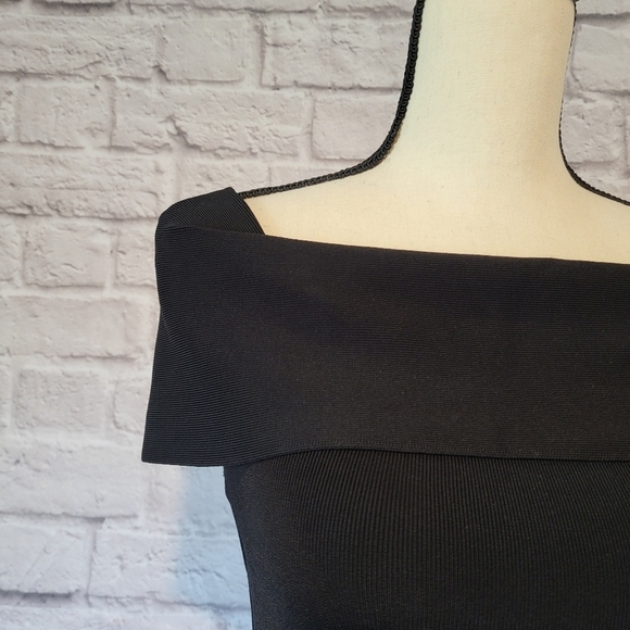 T Alexander Wang womens black bandage above the knee length fitted dress size M - Picture 4 of 12